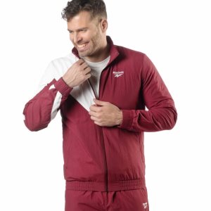 Bluza Męskie Reebok Classic Vector Tracktop Bordowe PL 04TCFPZ